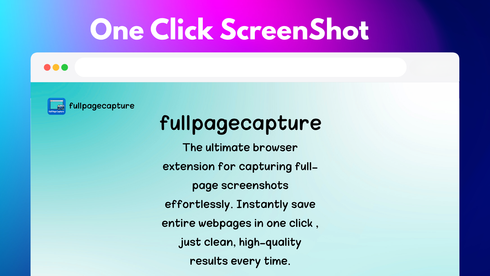 fullpagecapture — One Click Screenshot